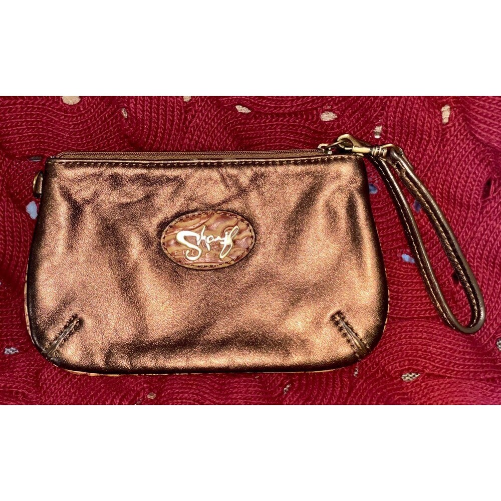 Sharif small Bronze wristlet